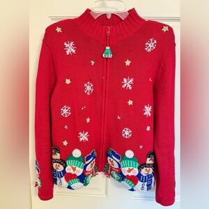 Festive Red Snowman Kids Jacket